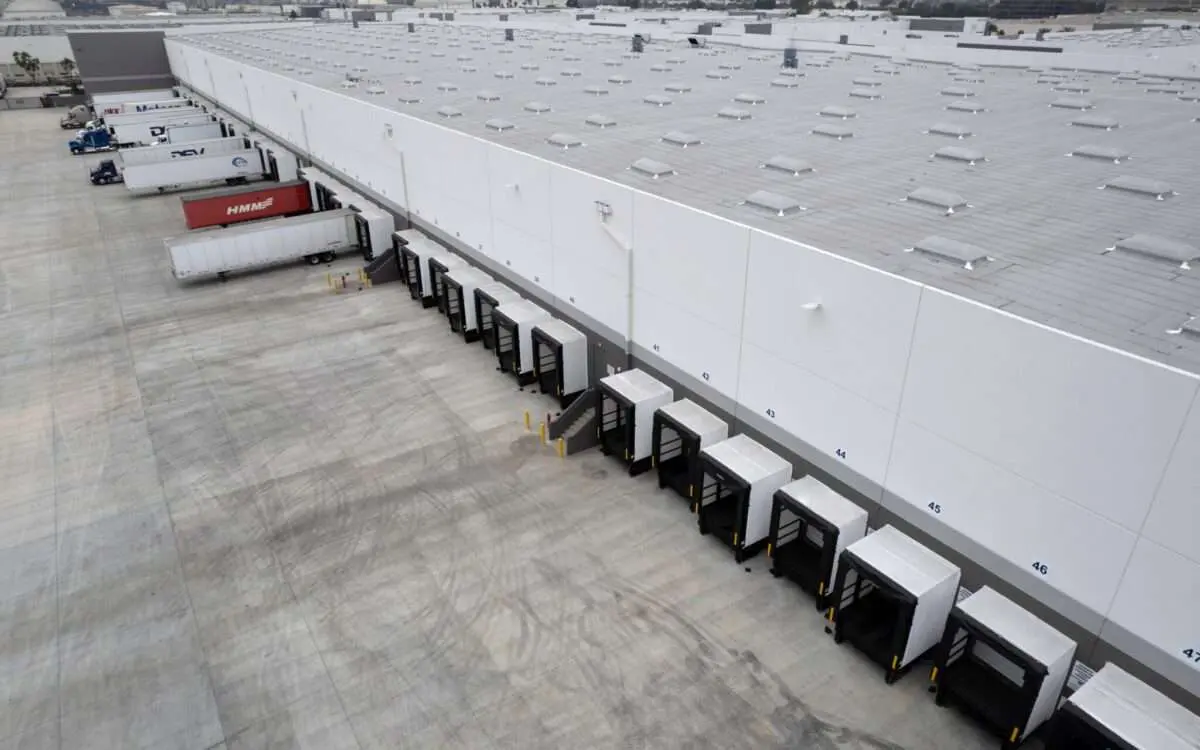 Aerial photo of Dock Houses and exterior dock levelers