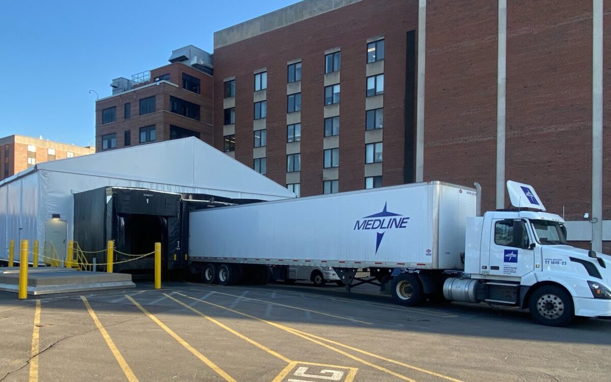 Rochester Hospital with Truck