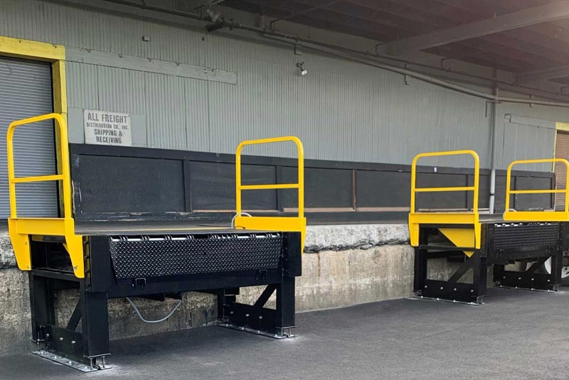 Two Dockzilla Exterior Loading Dock Levelers